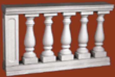 Balustradengeländer 73cm hoch -Weissbeton